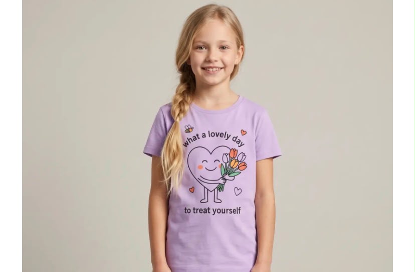 1-4 KALP BASKILI NAKIŞ. TSHIRT