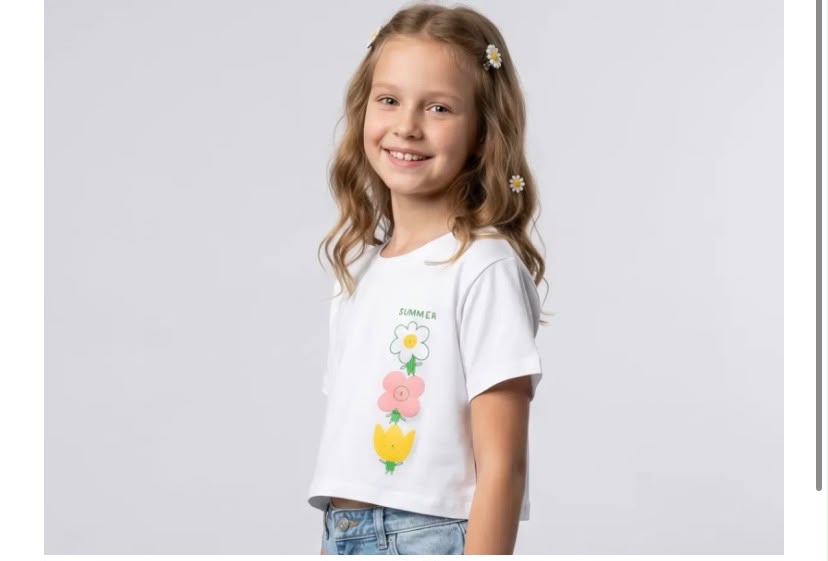 1-4 KIZ ÇİÇEK BAS.TSHIRT